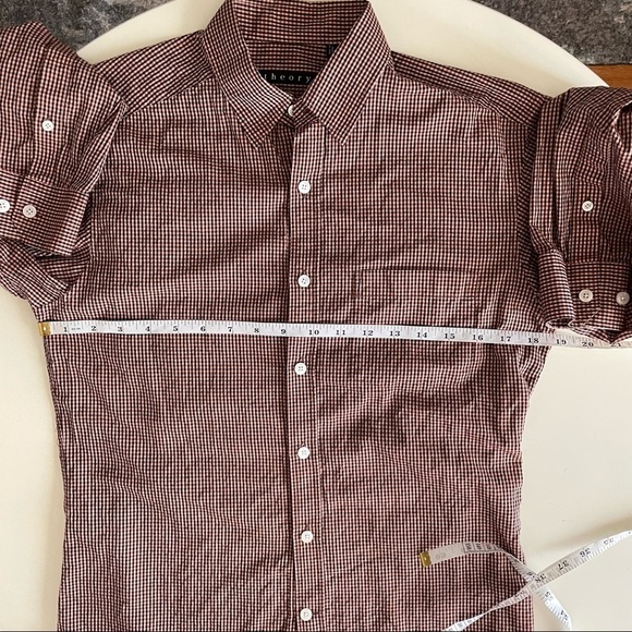 Theory Slim Fit Kyson Check Print Lightweight Cotton Button Shirt Men’s Small - Picture 5 of 10